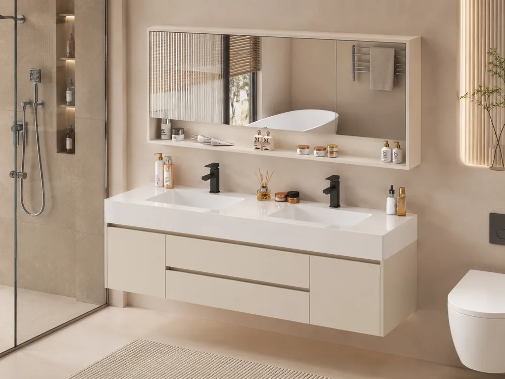 1200mm double sink bathroom vanities