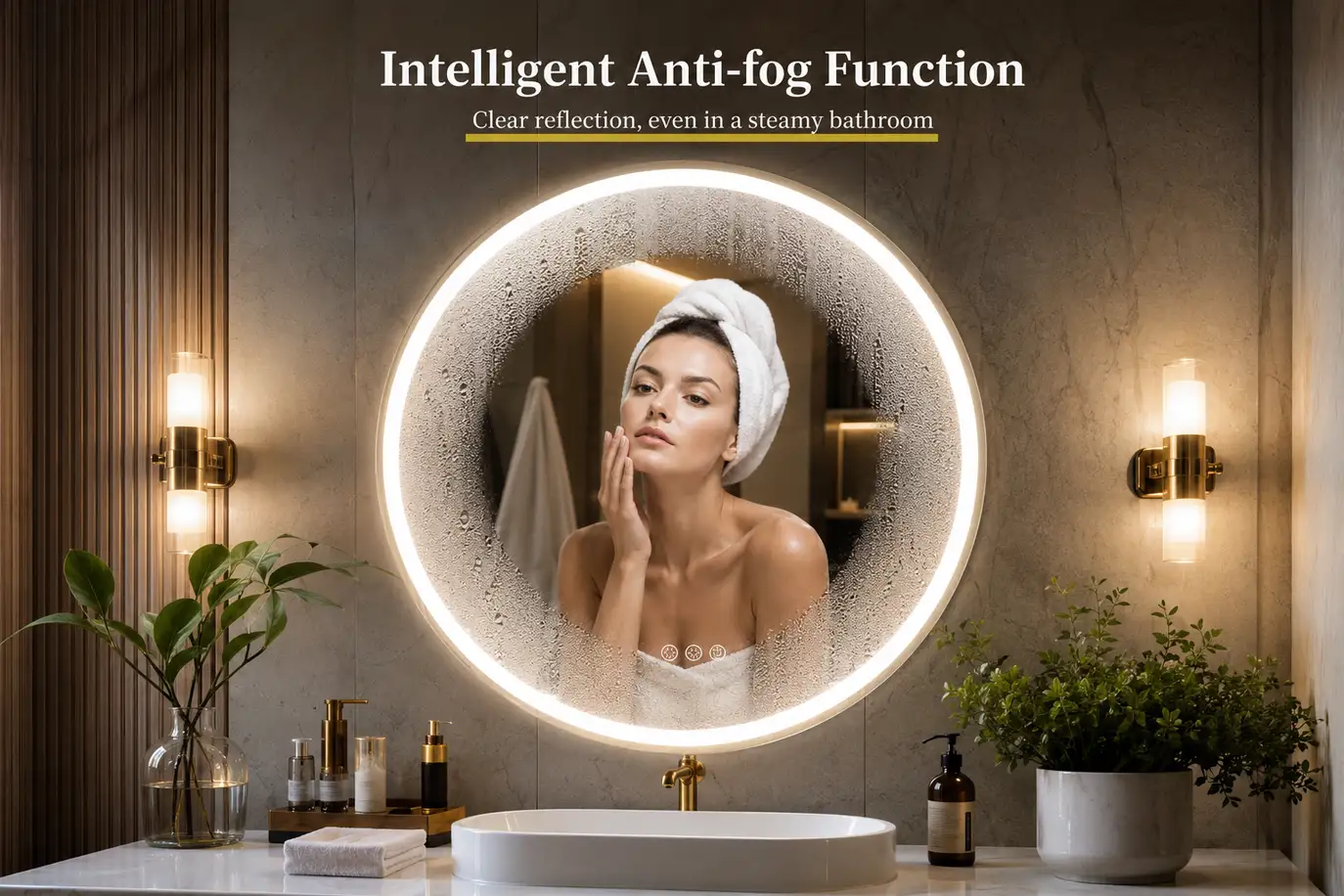 Anti-fog LED mirror demister pad