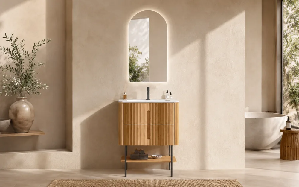Apartment single sink compact vanity