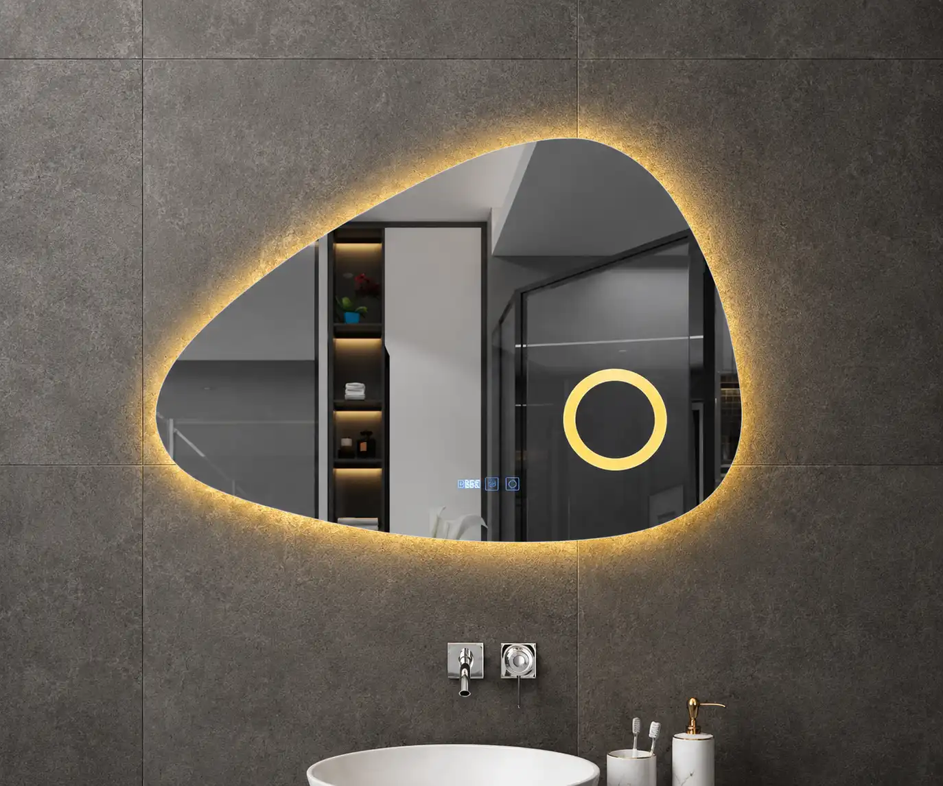 Backlit LED bathroom mirrors