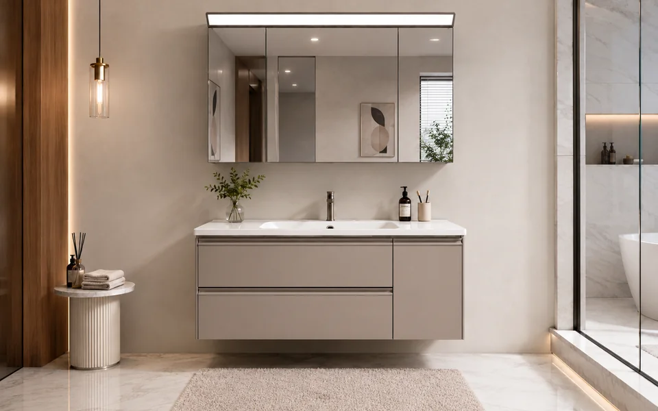 Bathroom floating vanity for home