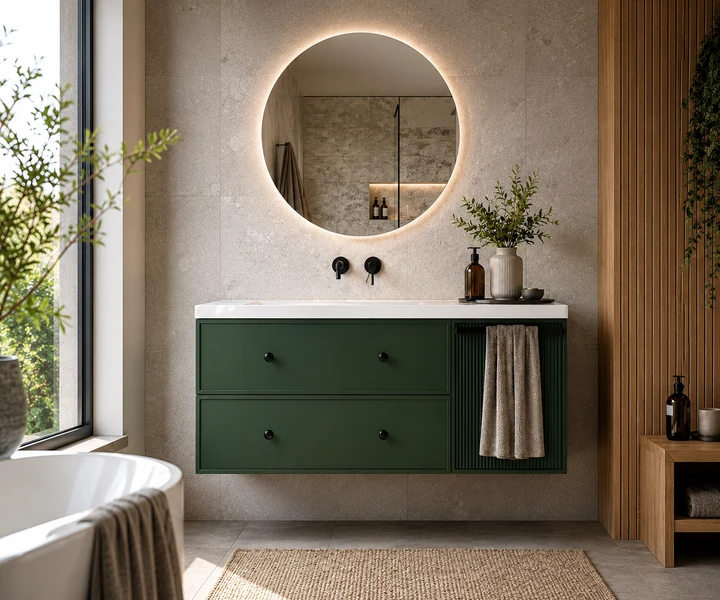 Bespoke retro style bathroom vanity