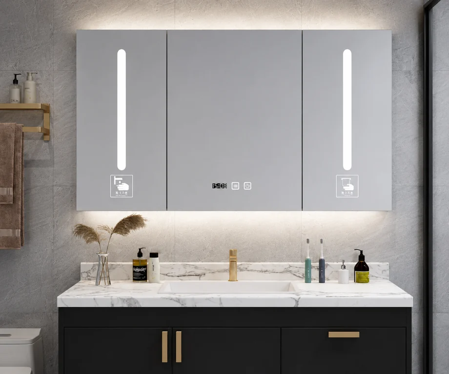 Bluetooth mirror cabinet for vanity