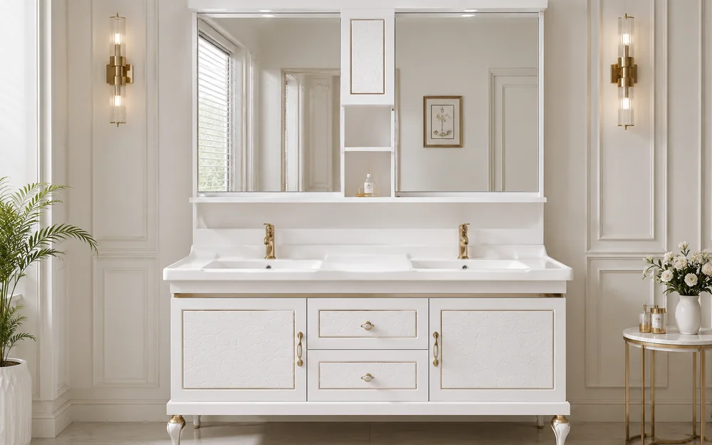 Brand customized double sink bathroom vanities