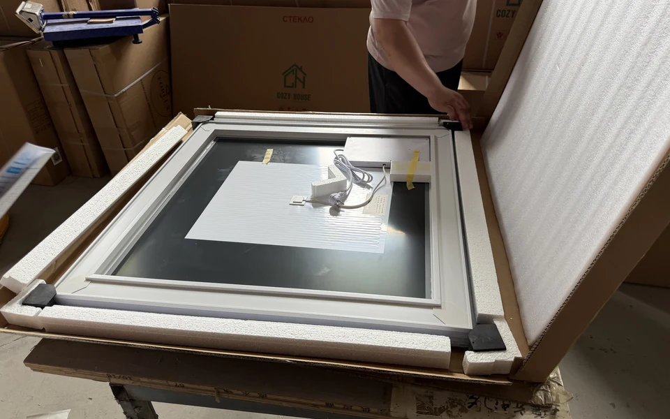 Custom bathroom mirror export packing