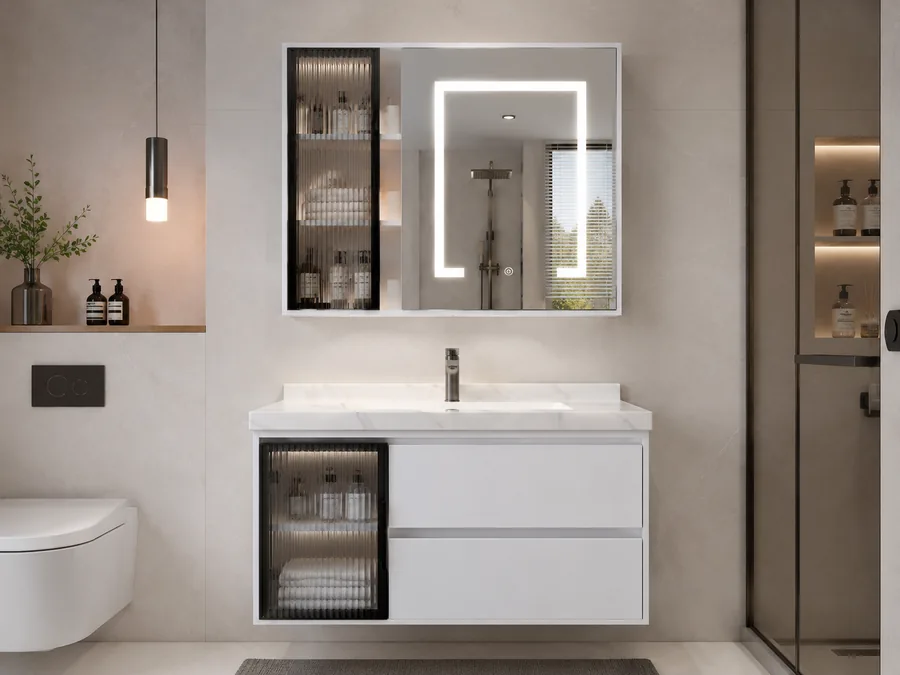 Floating PVC bathroom vanities