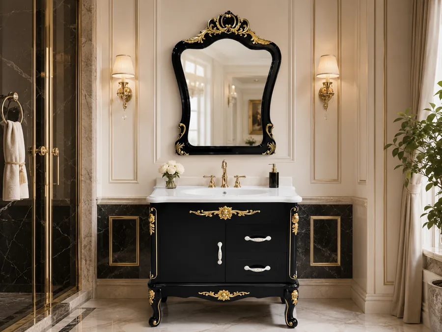 Freestanding PVC vanity for bathroom