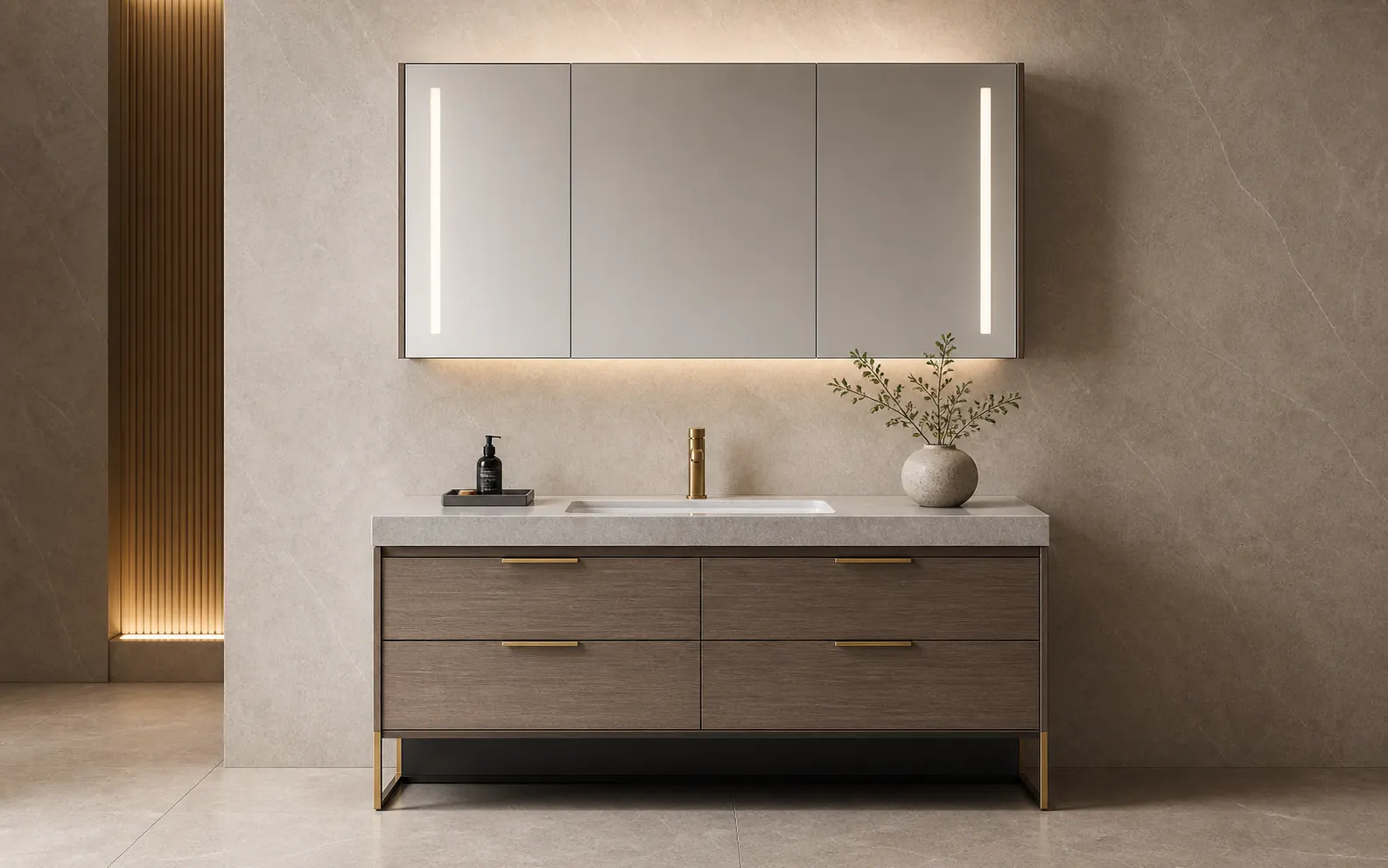 Full bathroom vanity sample for approval