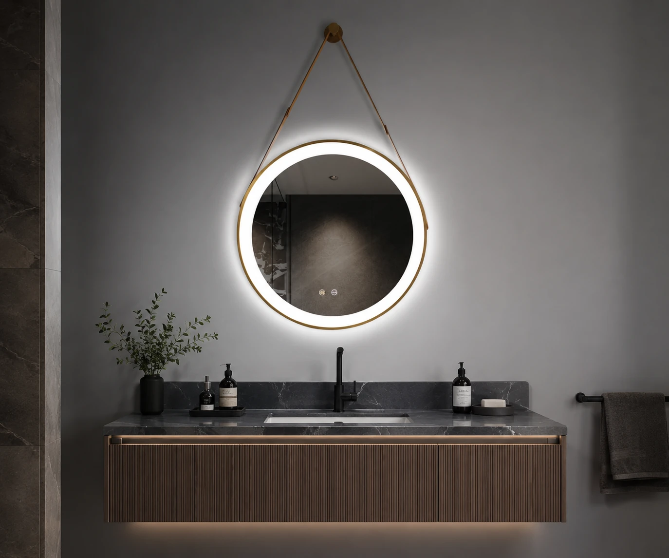 Hotel bathroom LED mirror