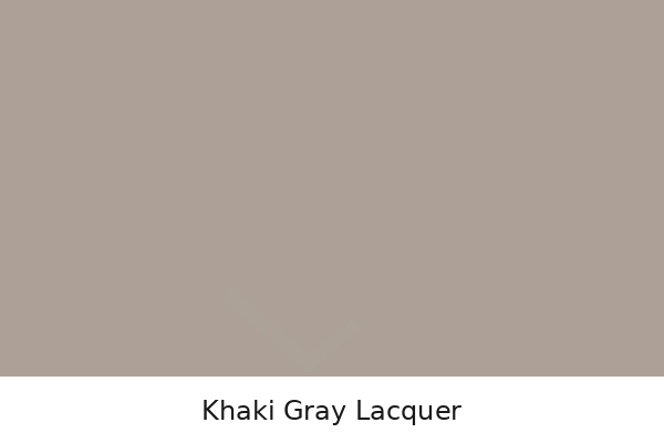 Khaki gray paint lacquer vanity finish