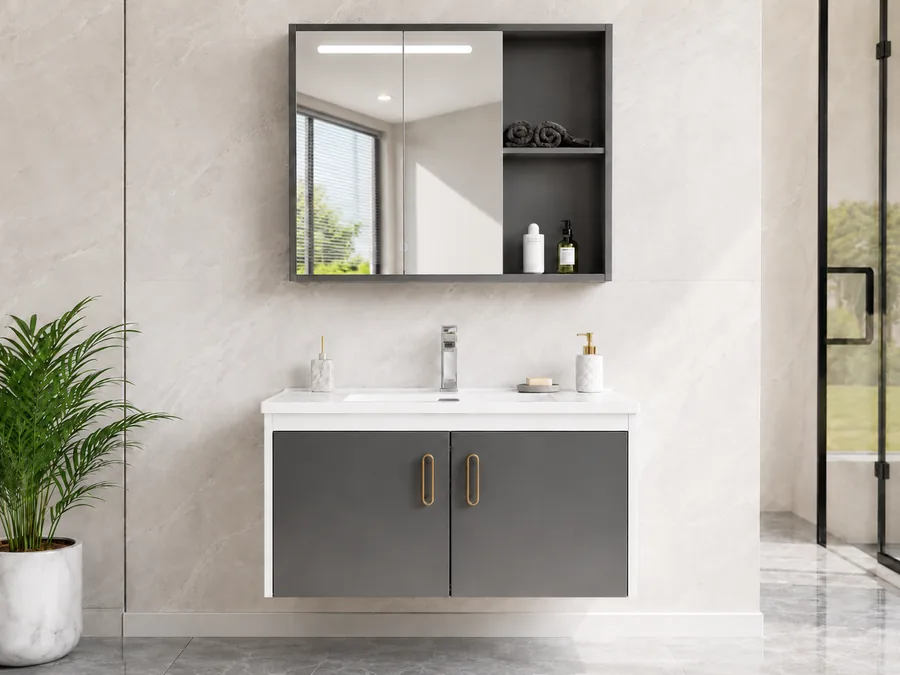 Minimalist PVC bathroom vanity