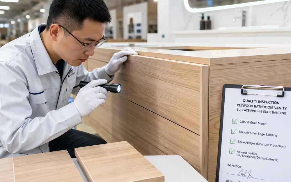 Plywood surface finish quality check