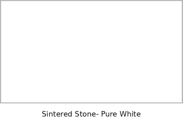 Pure white sintered stone vanity finish