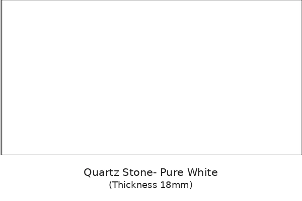 Quartz stone pure white countertop finish