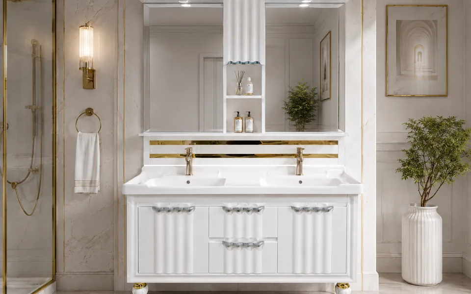 School bathroom vanity cabinet