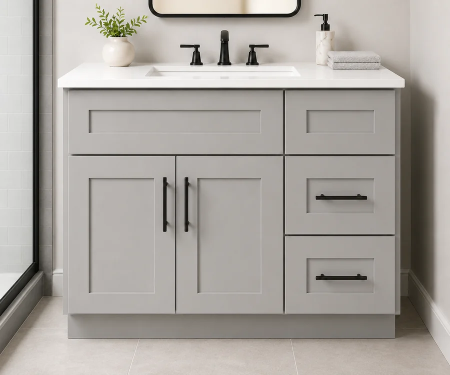 Shaker style bathroom vanity cabinet