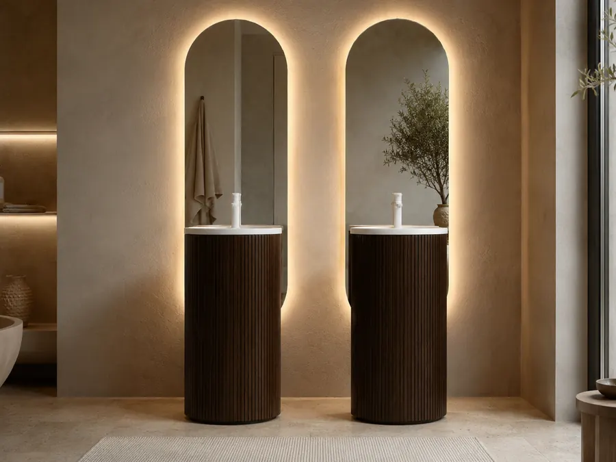 Single sink freestanding bathroom vanity