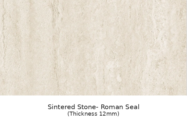 Sintered stone roman seal countertop finish