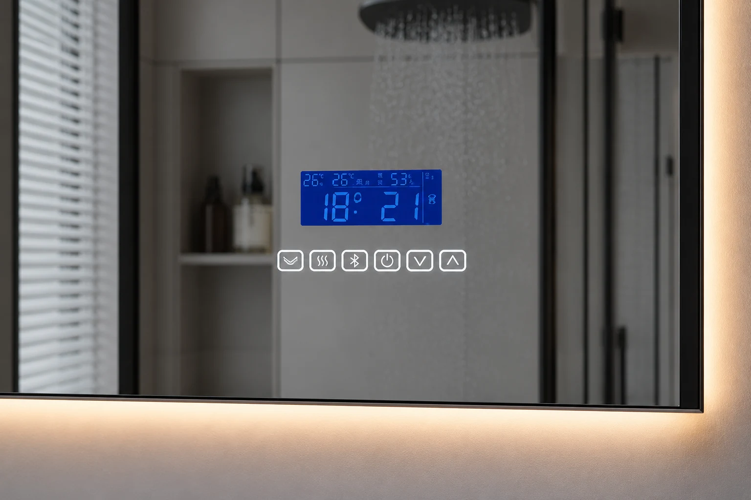 Smart time weather display mirror