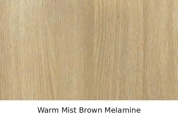 Warm mist brown melamine vanity finish