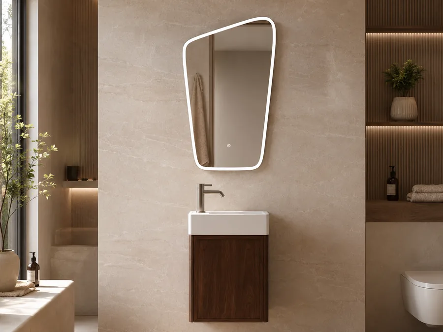 400mm freestanding vanity with single sink