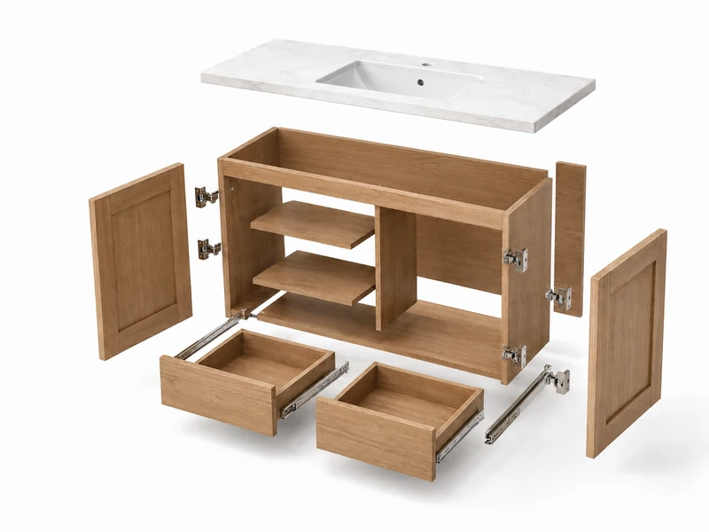 Bathroom vanity cabinet components explained