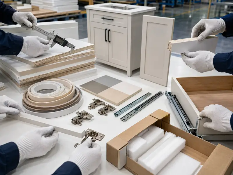 Bathroom vanity cabinet quality inspection