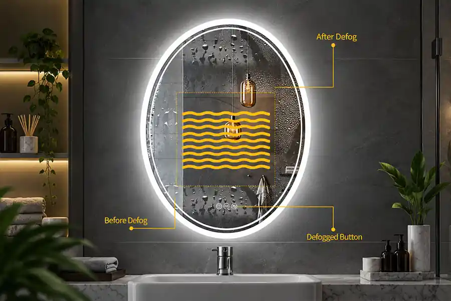 Anti-Fog led Bathroom Mirror problems