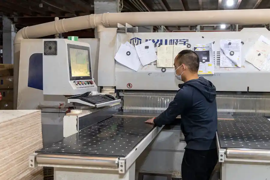 Bathroom vanity material cutting machinery